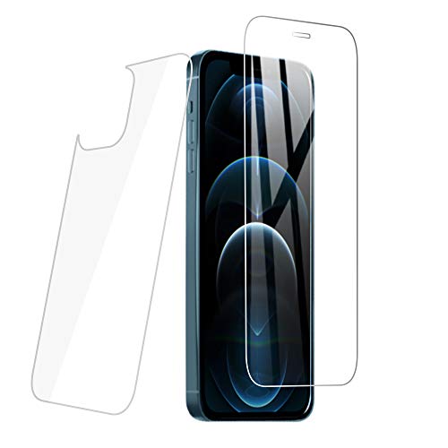 PaceBid 2 Stück Panzerglas Kompatibel mit iPhone 12 Schutzfolie + Panzerglas Rückseite, Tempered Glass [9H Härte] [Anti-Fingerabdruck] [Ultra-klar] Displayschutzfolie für iPhone 12 von PaceBid