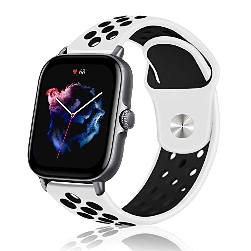 PaceBid 20mm Armband für Amazfit GTR Mini/GTS 4/GTS 4 Mini/Bip 3/Bip 3 Pro/GTS 2 Mini/GTS 2 Sport Ersatzarmband Silikon Weiches Atmungsaktiv Damen Herren für Amazfit GTR 42mm-Weiß/Schwarz PaceBid 20mm Armband für Amazfit GTR Mini/GTS 4/GTS 4 Mini/Bip 3/Bip 3 Pro/GTS 2 Mini/GTS 2 Sport Ersatzarmband Silikon Weiches Atmungsaktiv Damen Herren für Amazfit GTR 42mm-Weiß/Schwarz von PaceBid