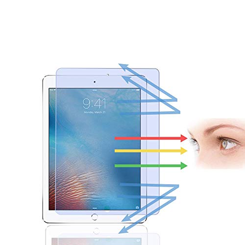 PaceBid Anti Blaulicht Displayschutz Kompatibel mit iPad Pro 9.7/iPad Air 2/iPad Air/iPad 9.7, [Anti Eye Strain][Blockiert Übermäßig Schädliches Blaues Licht & UV] 9H Härte Schutzfolie von PaceBid