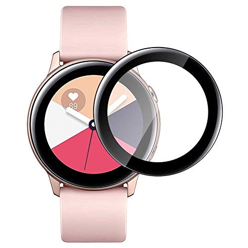 PaceBid 2 Stück Kompatibel mit Galaxy Watch Active Panzerglas Schutzfolie, [9H Härte] [Anti-Kratzen] [Anti-Öl] [Anti-Bläschen] [HD Klar]Vollständige Abdeckung Glasfolie für Samsung Galaxy Watch Active von PaceBid