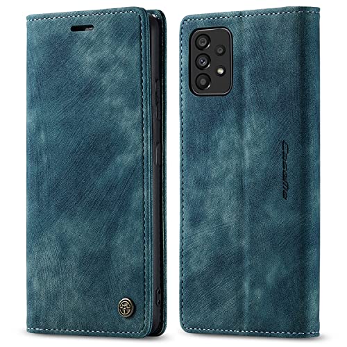 PaceBid Hülle Kompatibel mit Samsung Galaxy A53 5G, Retro Luxus Leder Schutzhülle mit Kartenfächer, Magnetisches Flip Handyhülle für Samsung Galaxy A53 5G Blau PaceBid Hülle Kompatibel mit Samsung Galaxy A53 5G, Retro Luxus Leder Schutzhülle mit Kartenfächer, Magnetisches Flip Handyhülle für Samsung Galaxy A53 5G Blau von PaceBid