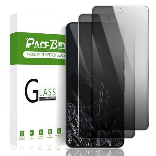 PaceBid Privacy Schutzfolie Kompatibel mit Google Pixel 8 Pro, [2 Pack] [Full Coverage] [Anti-Scratch] [9H Härte] Panzerfolie Anti-Spy Displayschutzfolie für Google Pixel 8 Pro von PaceBid