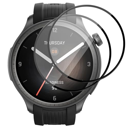 PaceBid Schutzfolie Kompatibel mit Amazfit Balance [2 Stück] Displayschutz Soft TPU HD Klar Blasenfreie 3D-Rundumschutz Displayschutzfolie für Amazfit Balance Schutzfolie von PaceBid