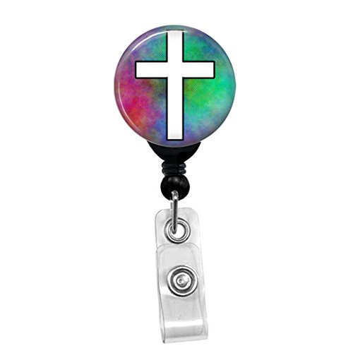 Kreuz – weiß auf Plasma Christian religiöse Symbol – Retractable Badge Reel – ID Namensschild Custom Badge Holder Black Badge Reel Belt Clip Kreuz – weiß auf Plasma Christian religiöse Symbol – Retractable Badge Reel – ID Namensschild Custom Badge Holder Black Badge Reel Belt Clip von Pacific Impressions Gifts