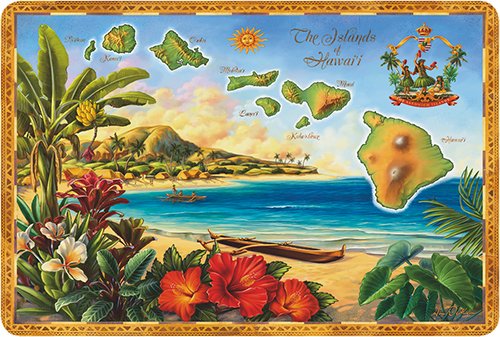 Anne Wertheim Hawaii-Postkarten, Vintage, 30 Stück - Die Inseln von Hawaii von Pacifica Island Art