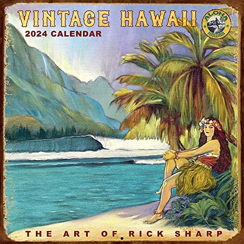Vintage Hawaii – Deluxe Wandkalender 2024 – The Art of Rick Sharp von Pacifica Island Art