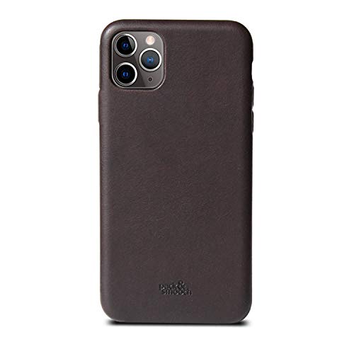 Pack & Smooch Für iPhone 12 Mini (5,4") Lederhülle Ledercase Backcover -Chester- aus Pflanzlich gegerbten italienischem Leder (Dunkelbraun) von Pack & Smooch