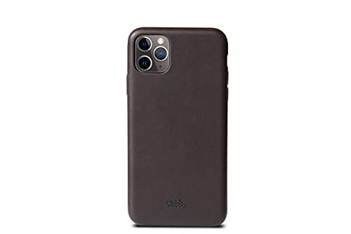 Pack & Smooch Für iPhone 13 (6,1") Lederhülle Ledercase Backcover -Chester- aus Pflanzlich gegerbten italienischem Leder (Dunkelbraun) von Pack & Smooch