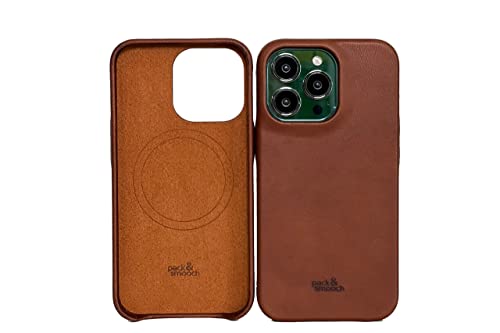 Pack & Smooch Für iPhone 14 Pro Max (6,7") Lederhülle Ledercase Backcover -Chester- aus Pflanzlich gegerbten italienischem Leder (Hellbraun) Fair Use von Pack & Smooch