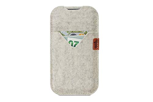 Pack & Smooch Hülle für iPhone 11 Pro/XS | Tasche Shetland | 100% Merino Wollfilz | Handmade in Germany – Weiß von Pack & Smooch