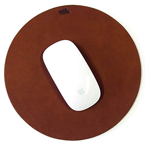 Pack & Smooch Leder Mousepad Mit Naturkautschuk Anti-Rutschbeschichtung Aus Pflanzlich Gegerbtem Leder - Hell Braun von Pack & Smooch
