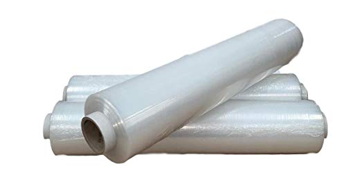 Packitsafe 1 x Rolle 400 mm x 300 m Paletten-Schrumpffolie, Standard-Kern, transparent, leicht, 13 µm Stretch-Folie, Kunststoffverpackung, Frischhaltefolie von Packitsafe