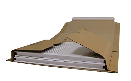 Universal Wickelverpackungen für DIN A4+aus Mikro-Wellpappe Karton 325x250x20-75mm (PS.306) (100) von Packsmart