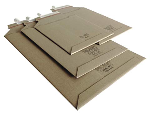 Versandtaschen Premium aus Mikro-Wellpappe Karton für DIN A4+ /270x390mm Füllhöhe 50mm (PS.4032T) (100) von Packsmart