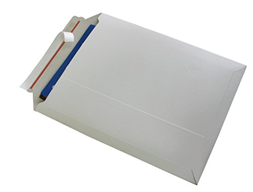 Versandtaschen Vollpappe weiß ungestrichen Karton DIN A4++ 375 x295 bis50 mmFüllhöhe (PS.1924) (25) von Packsmart