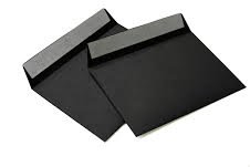 hochwertige Briefumschläge C6 114x162 mm (schwarz) 120 g/m² ohne Fenster haftklebend (Artikel 514A) (50) von Packsmart