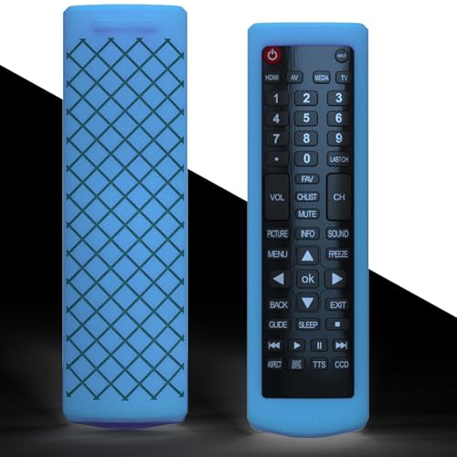 Schutzhülle für ONN ONC50UB18C05 TV-Fernbedienung, Silikon-Schutzhülle, leuchtet im Dunkeln, Blau Schutzhülle für ONN ONC50UB18C05 TV-Fernbedienung, Silikon-Schutzhülle, leuchtet im Dunkeln, Blau von Packzprint