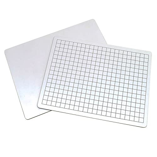 Pacon® 2-seitige Mathe-Whiteboards, 1,27 cm Raster/einfarbig, 10 Stück von Pacon