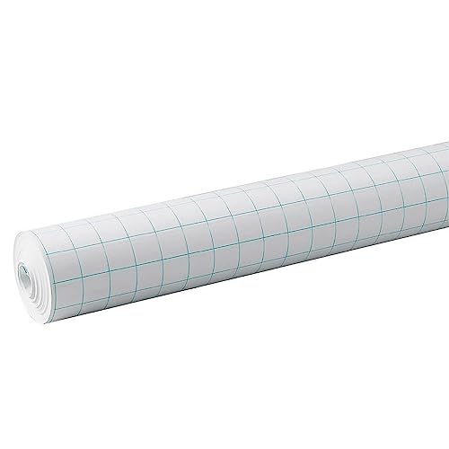 Pacon 0077810 Papiergitter-Rolle mit 2,5 cm Raster-Lineal, 86 cm x 60 m, Weiß von Pacon