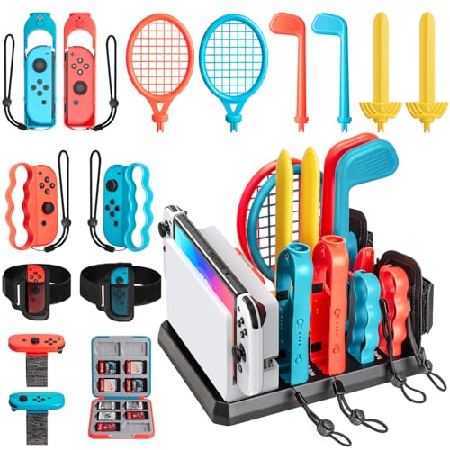 16-in-1 Nintendo Switch Sports Set Bundle, Switch Sport Spiele Zubehör Organizer, Switch Spiele Zubehör Set für Nintendo Switch/Switch OLED Family Party Paket 16-in-1 Nintendo Switch Sports Set Bundle, Switch Sport Spiele Zubehör Organizer, Switch Spiele Zubehör Set für Nintendo Switch/Switch OLED Family Party Paket von Padwa Lifestyle