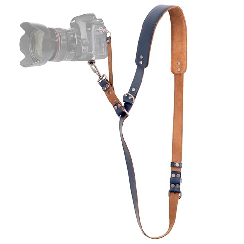 Padwa Lifestyle Blauer Einzel-Kamera-Gurt für Eine Kameras, Einzelner Kameragurt aus Vollnarbenleder, Multi-Einzel Kamera-Ausrüstung für DSLR/SLR-Gurt, Einzel-Kamera-Gurt für Fotografen Padwa Lifestyle Blauer Einzel-Kamera-Gurt für Eine Kameras, Einzelner Kameragurt aus Vollnarbenleder, Multi-Einzel Kamera-Ausrüstung für DSLR/SLR-Gurt, Einzel-Kamera-Gurt für Fotografen von Padwa Lifestyle