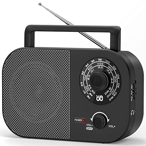 Tragbares Radio AM,FM,SW,UKW Kofferradio Netz und Batteriebetrieb, mit Bestem Empfang, Eingebautem Lautsprecher, Kopfhöreranschluss, fürZuhause/Outdoor/Camping/Notfall von Padwa Lifestyle