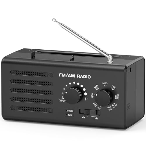 Transistorradio AM FM – Tragbares Radio mit bestem Empfang, eingebautem Lautsprecher, Kopfhöreranschluss, unterstützt USB-Stromversorgung/batteriebetriebenes Radio für Zuhause/Outdoor/Camping/Notfall von Padwa Lifestyle