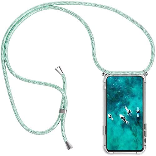 Paekear Handykette Handyhülle für Motorola Moto Edge 30 Neo Hülle, Smartphone Necklace Hülle mit Band - Transparent Schutzhülle Stossfest - Schnur mit Case zum Umhängen in Grün von Paekear