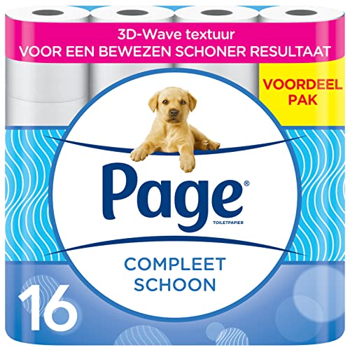 Page Toilettenpapier - Komplett sauberes Toilettenpapier - 16 Rollen - Vorteilspack von Page