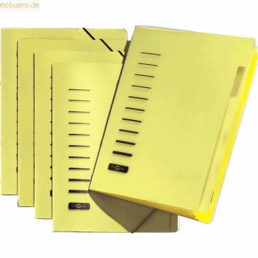 5 x Pagna Ordnungsmappe A4 6 Fächer PP gelb 5 x Pagna Ordnungsmappe A4 6 Fächer PP gelb von Pagna