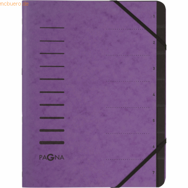 5 x Pagna Ordnungsmappe A4 7 Fächer aubergine 1-7 5 x Pagna Ordnungsmappe A4 7 Fächer aubergine 1-7 von Pagna