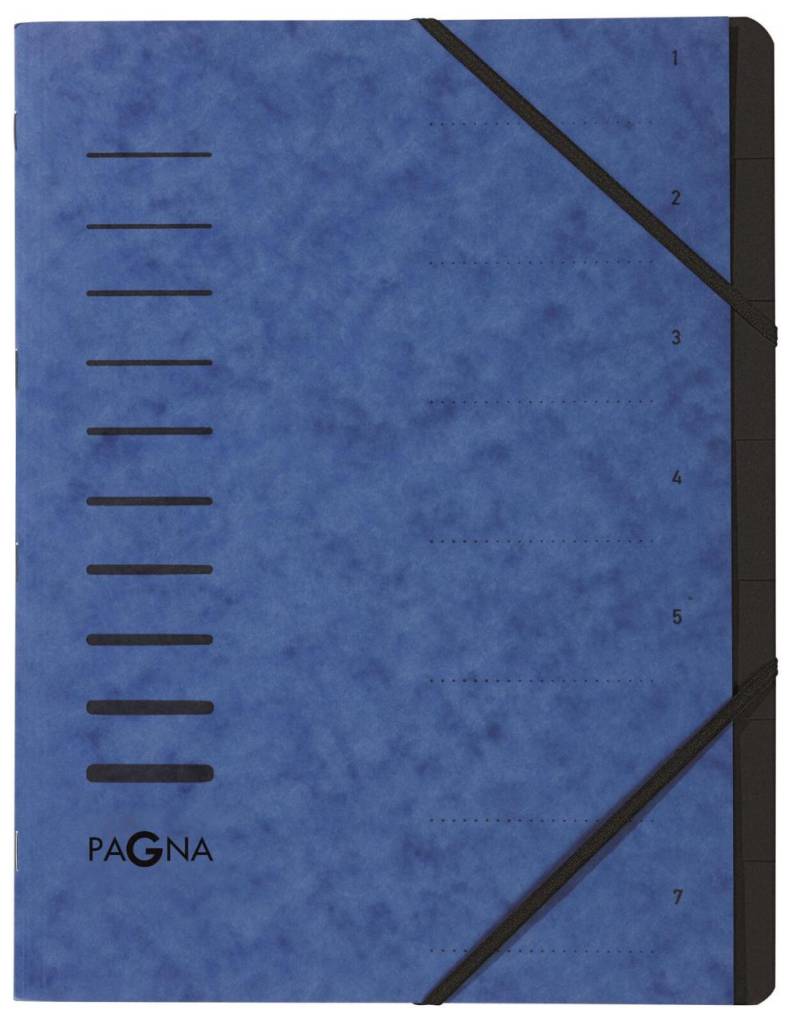 PAGNA Ordnungsmappe DIN A4 7-Fach blau von Pagna