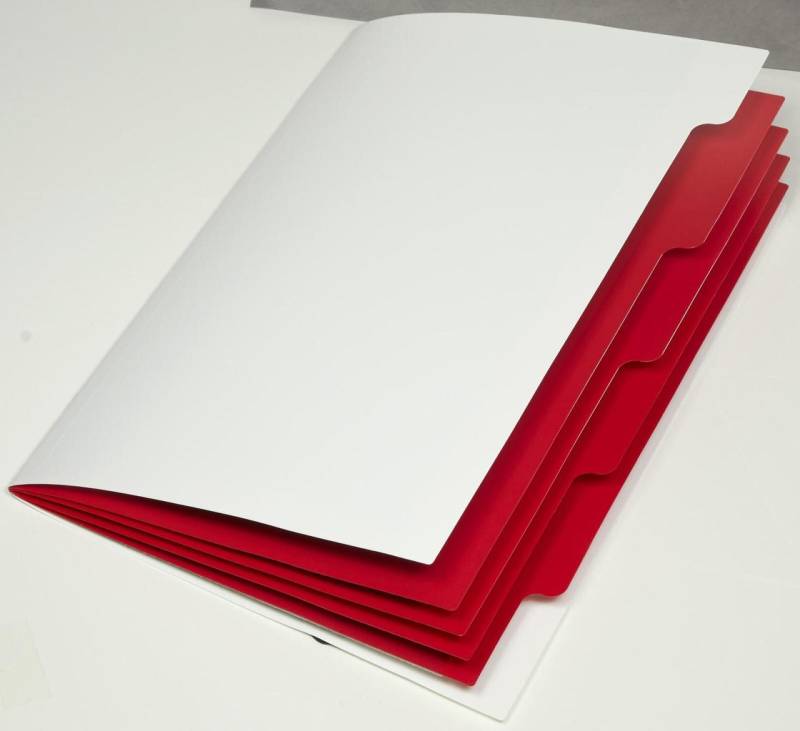 PAGNA Ordnungsmappen DIN A4 5-Fach 1x weiß-gelb, grün, schwarz, rot, blau von Pagna
