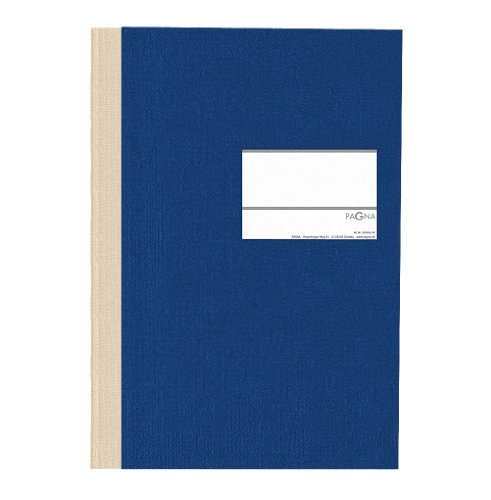 Pagna 14212-02 Geschäftsbuch PNA CLASSICA A4 Papiereinband mit Leinenstruktur, Geweberücken 96 Blatt, kariert, Farbe: blau von Pagna