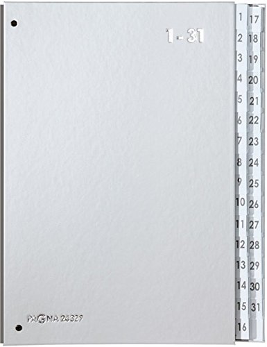 Pagna 24249 Pultordner A-Z silber 24 Fächer Einband aus Hartpappe Coloreinband von Pagna