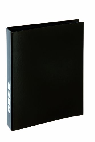 Pagna 40851-01 Bankordner A4 Basic Colours, 2-Bügel-Mechanik, Niederhalter laminierter Papiereinband, schwarz von Pagna