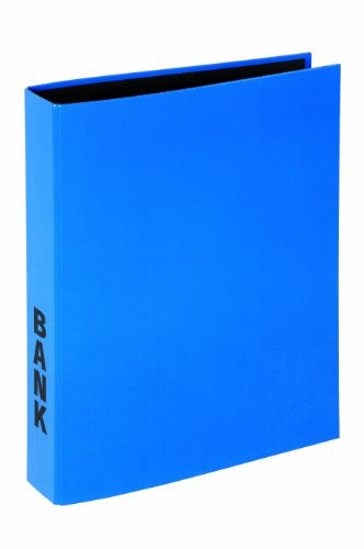 Pagna 40851-06 Bankordner A4 Basic Colours, 2-Bügel-Mechanik, Niederhalter laminierter Papiereinband, blau von Pagna