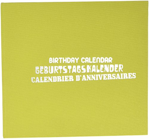 Pagna Birthday Calender - Leineneinband, 240 x 230 mm, 48 Seiten, lindgrün von Pagna