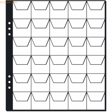 Pagna Münzhüllen 30 Fächer/35mm 5 Hüllen von Pagna