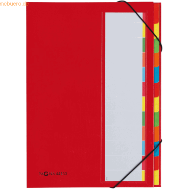 Pagna Ordnungsmappe A4 12 Fächer PP rot Pagna Ordnungsmappe A4 12 Fächer PP rot von Pagna