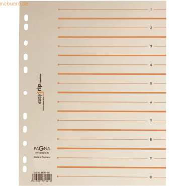 Pagna Trennblätter A4 2-farbig mit Perforation 100 Stück orange von Pagna