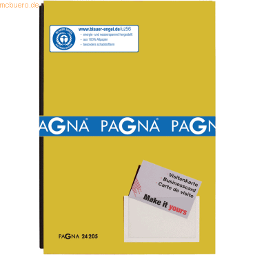 Pagna Unterschriftsmappe 20 Fächer Color gelb von Pagna