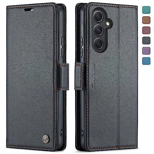 Paitech Handyhülle für Samsung Galaxy A54 5G Hülle Premium PU Leder Klappbar, Standfunktion Kartenfach Wallet Flip Case Magnet Klapphülle RFID Schutzhülle für Samsung A54 5G Stoßfeste, Schwarz von Paitech