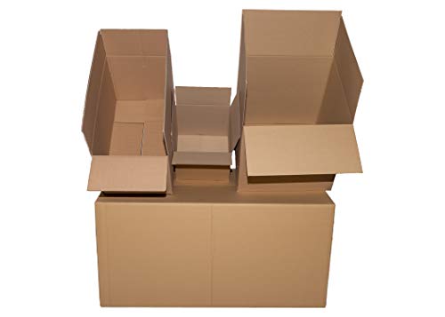 Faltkarton Versandkarton 530 x 370 x 600 mm 1 Stück Verpackung Kartonage einwellig von Paket AG