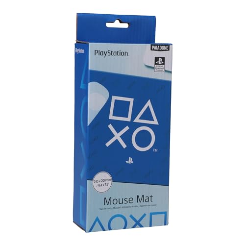 Playstation Mousepad Symbole weiß/blau, 100% Kautschuk, in Geschenkbox. von Paladone