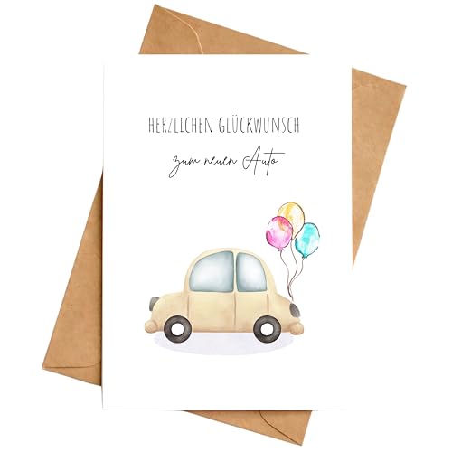 Neues Auto Glückwunschkarte Geschenk Karte Klappkarte von Palanemo