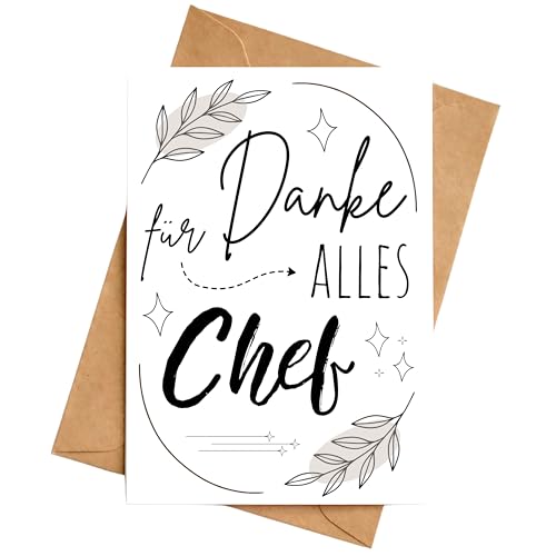 Palanemo Dankeskarte Chef Abschied Karte Dankeschön Geschenk DIN A6 mit Umschlag von Palanemo