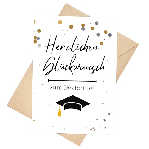 Palanemo Glückwunschkarte Doktortitel Doktorarbeit bestanden Promotion Doktor Geschenk Karte von Palanemo