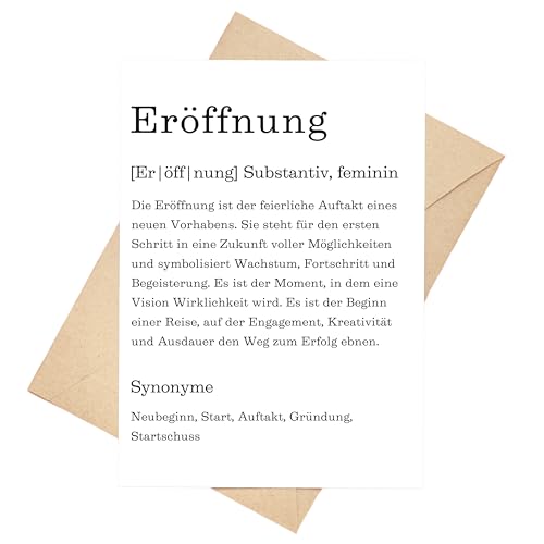 Palanemo Glückwunschkarte Eröffnung Geschäftseröffnung Laden Kosmetikstudio Restaurant Friseur Praxis Physiotherapie Werkstatt Arztpraxis Cafe von Palanemo
