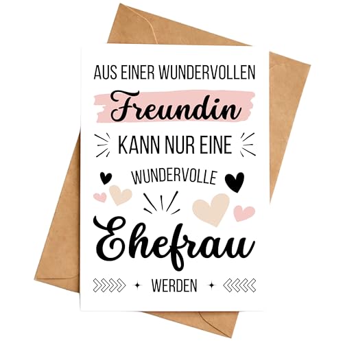 Palanemo Hochzeitskarte Beste Freundin Karte Hochzeit DIN A6 von Palanemo